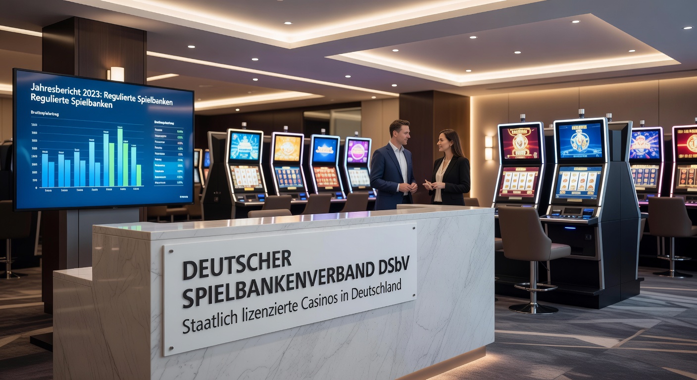 Graphik mit aufsteigenden Umsatzlinien der deutschen Casino-Branche, die den Rekord von 2025 visualisiert