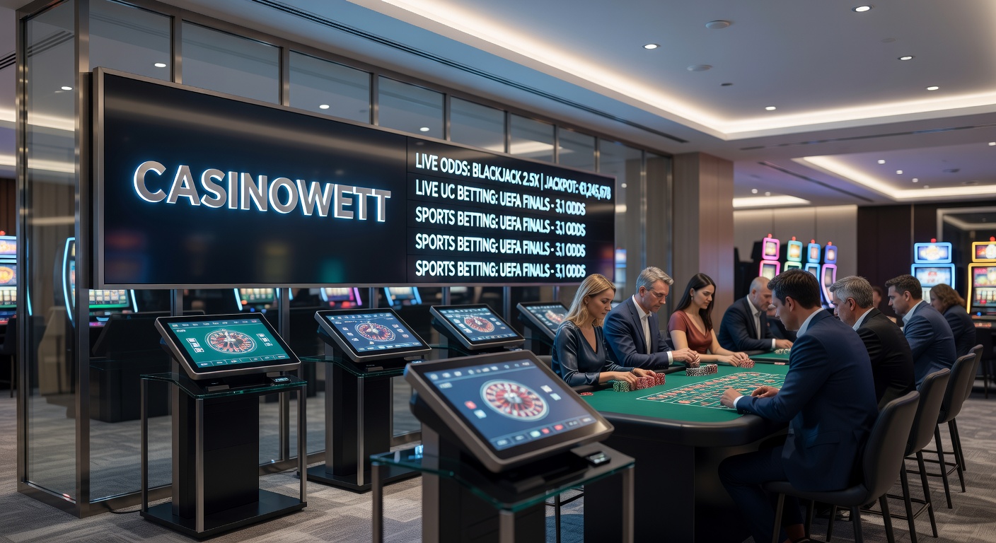 Dynamische Sportwetten-Schnittstelle von Casinowett mit Live-Quotes und Casino-Slots im Hintergrund, aktuelle Sicht im Mai 2026