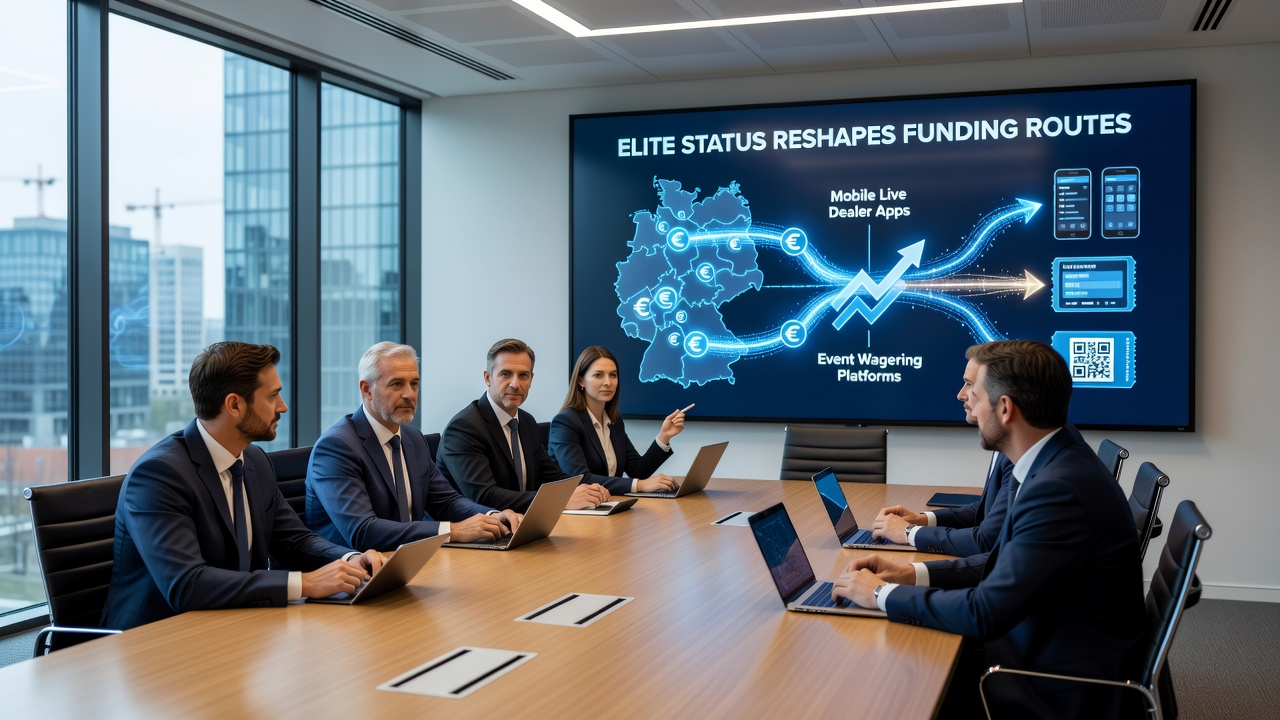 Detailansicht einer mobilen Wett-App mit Elite-Status und diversen Zahlungsmethoden