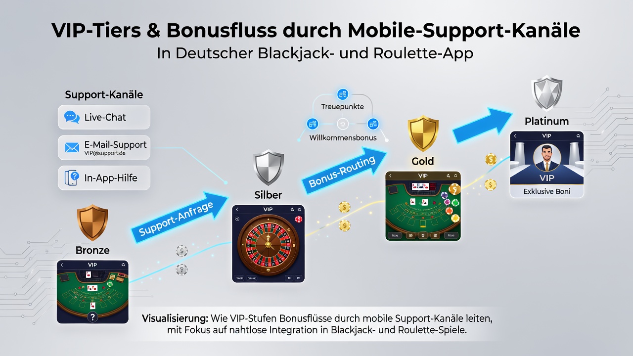 Darstellung mobiler Support-Interaktionen und Bonusverteilung in deutschen Roulette- und Blackjack-Apps